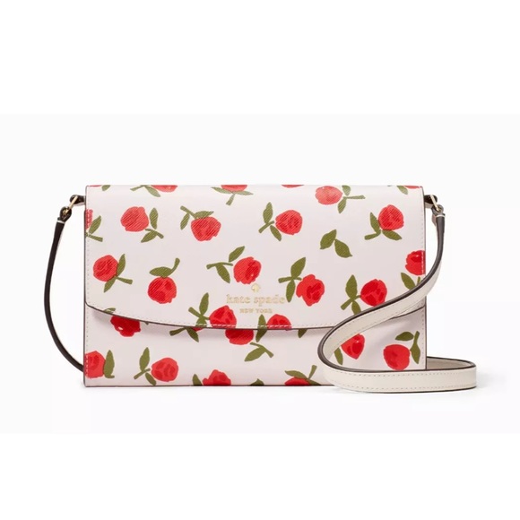 New Kate Spade Dana Small Flap Crossbody Saffiano Floral Multi - Picture 1 of 5